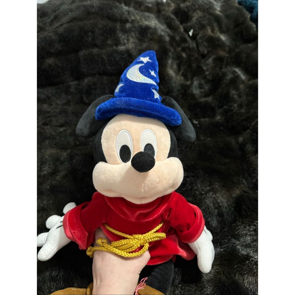 Disney Mickey Mouse 24"Fantasia Sorcerer Wizard Plush stuffed animal